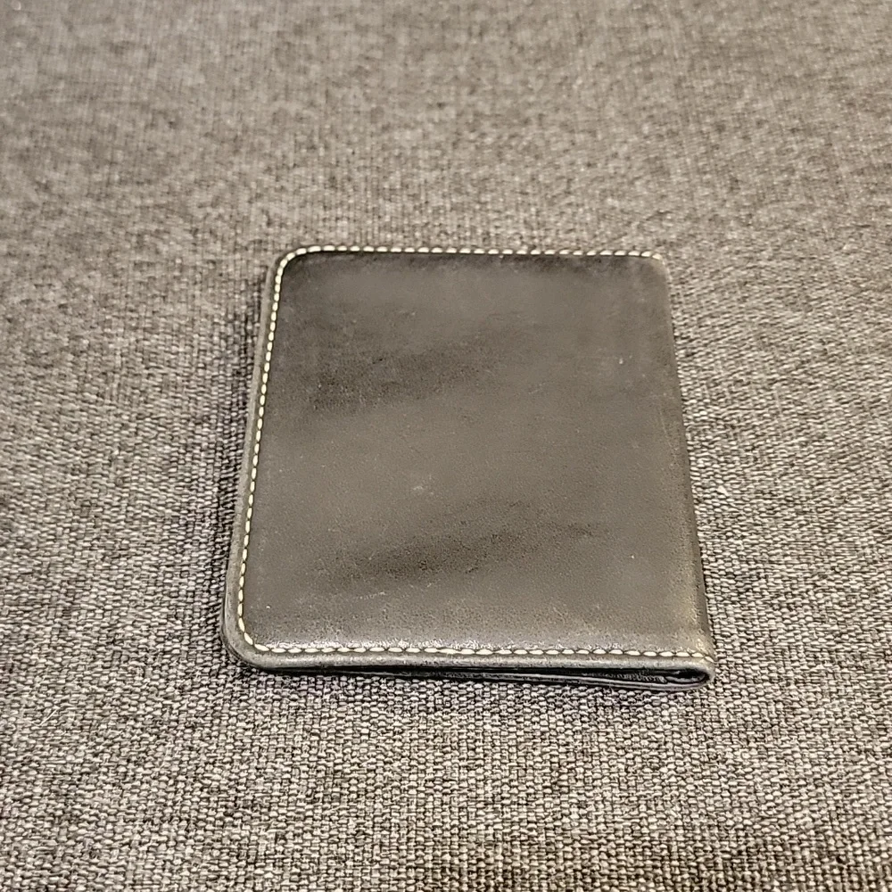 Coach Charcoal Leather Bifold Wallet Card Holder - Picture 3 of 5